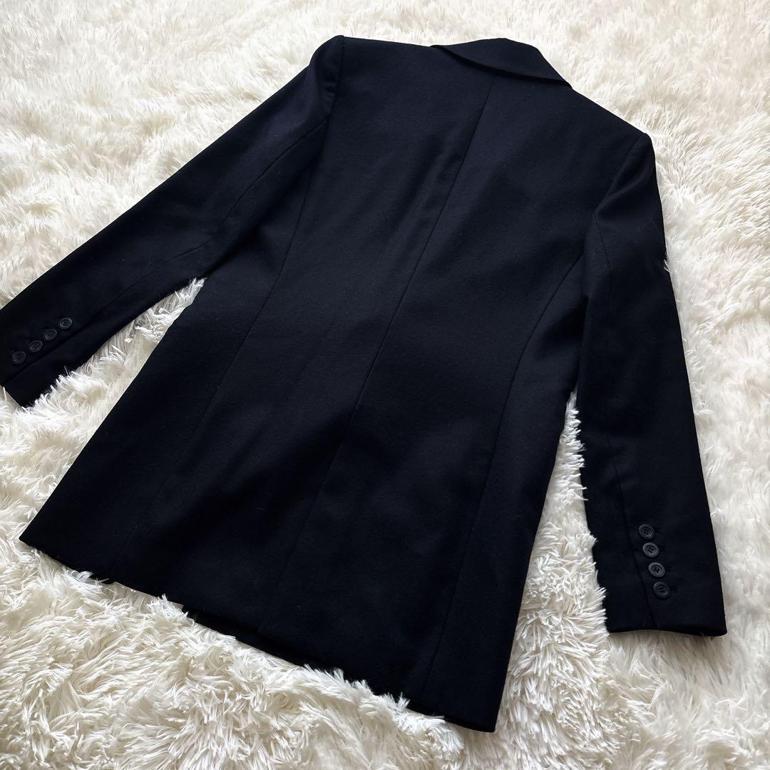 美品 ADORE アドーア テーラードコートジャケット 38 ネイビー 紺色 M