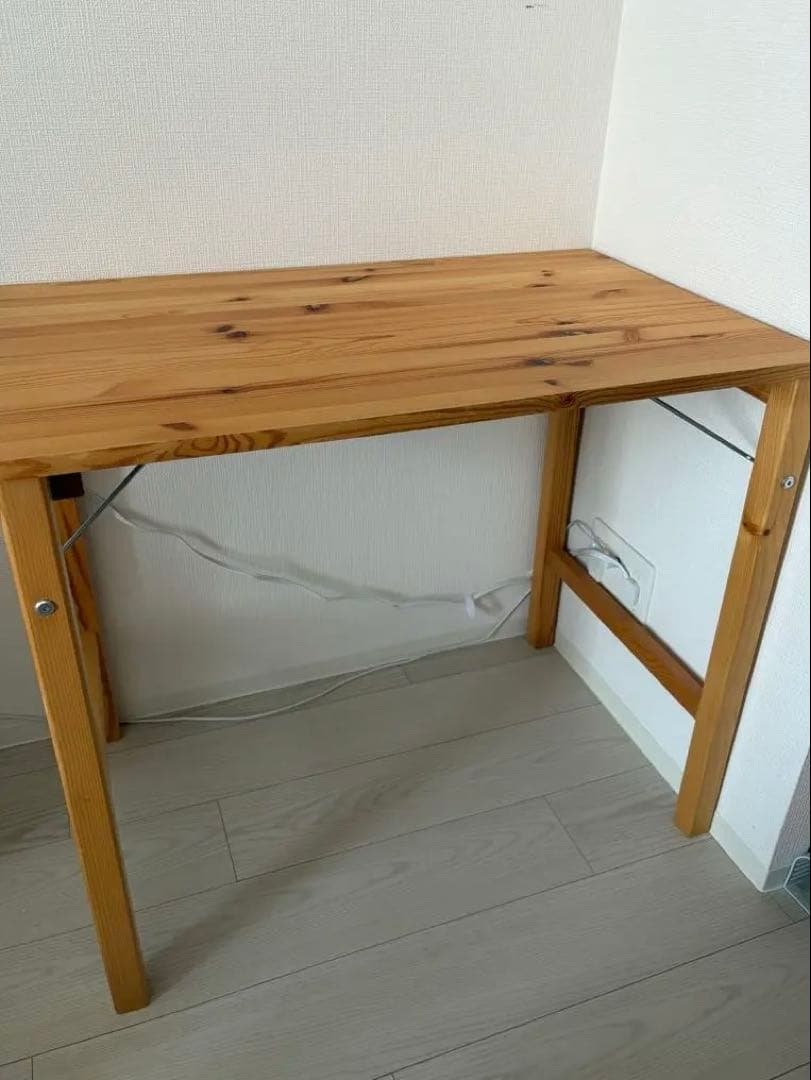 無印良品　パイン材テーブル折りたたみ式デスク 80×50×70cm