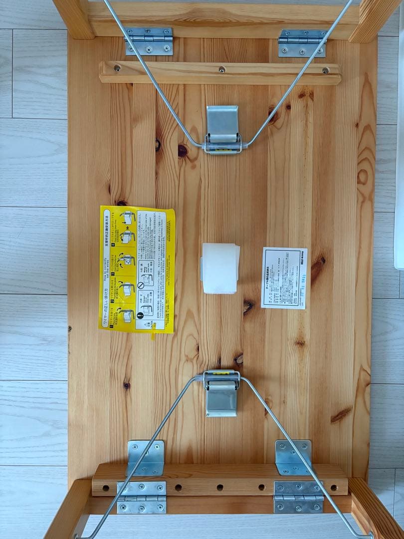 無印良品　パイン材テーブル折りたたみ式デスク 80×50×70cm