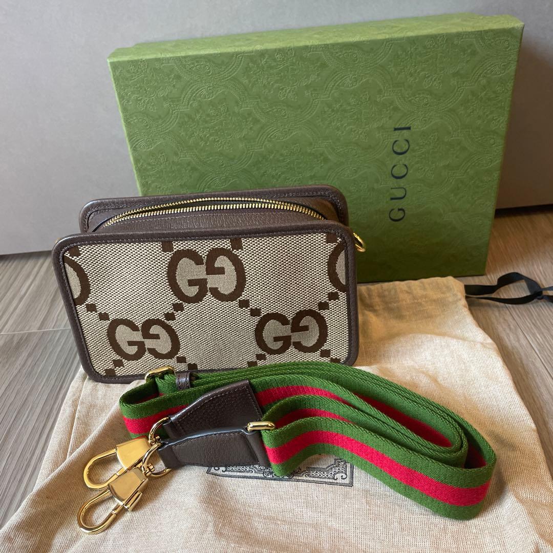 【新品未使用】GUCCI ジャンボGGキャンバス ショルダーバッグ　696075
