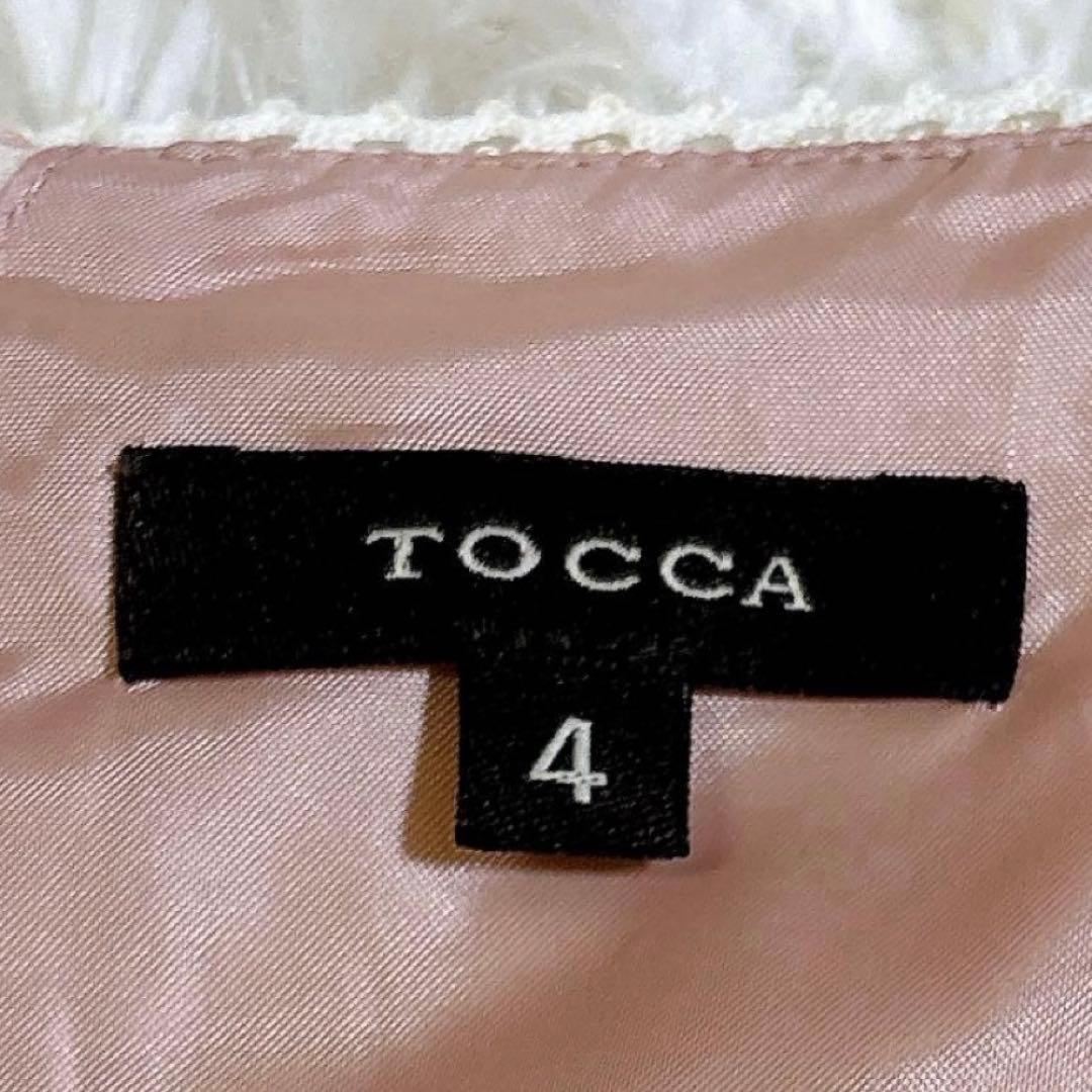 【美品✨】　TOCCA トッカ 総レース Ｌ　花柄　ワンピース ピンクベージュ