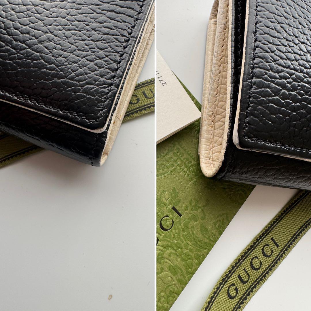 【美品】 317 GUCCI グッチ マーモント 3つ折り 財布