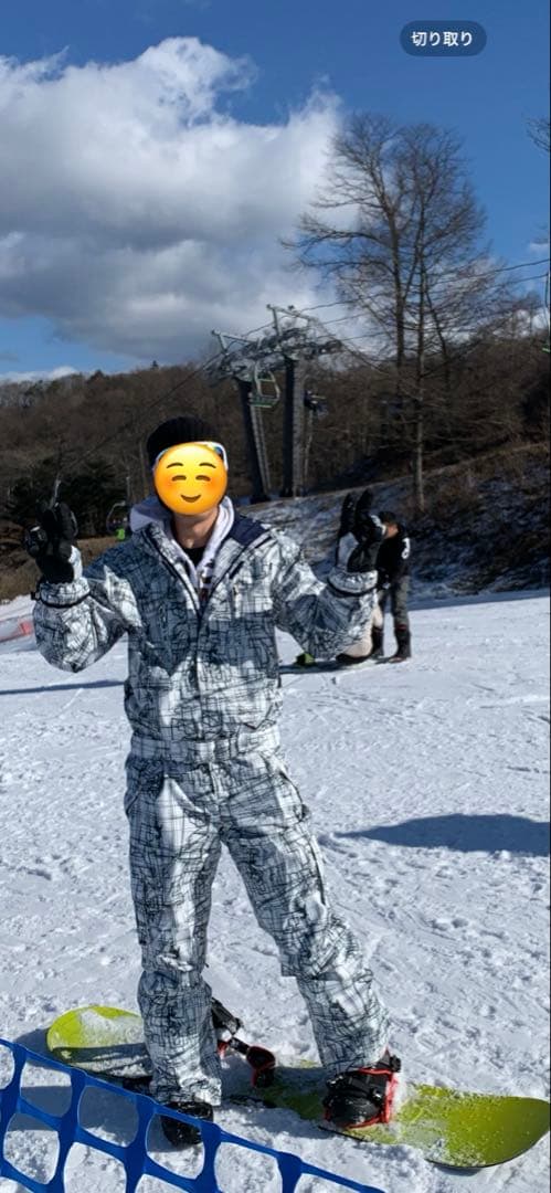 美品　大人男性用　スノーボードウェア、スキーウェア　つなぎ カッコいい