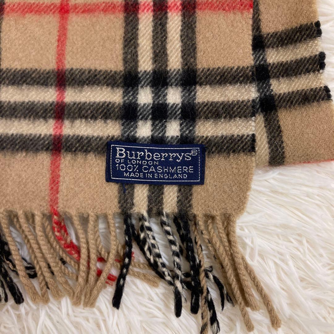 Burberrys チェック柄 100%カシミヤ マフラー