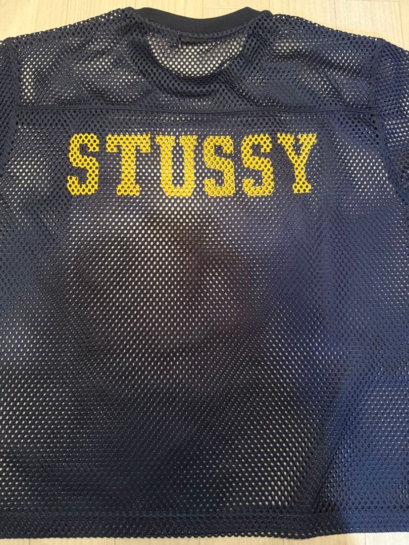 STUSSY メッシュTシャツ 80 ネイビー M