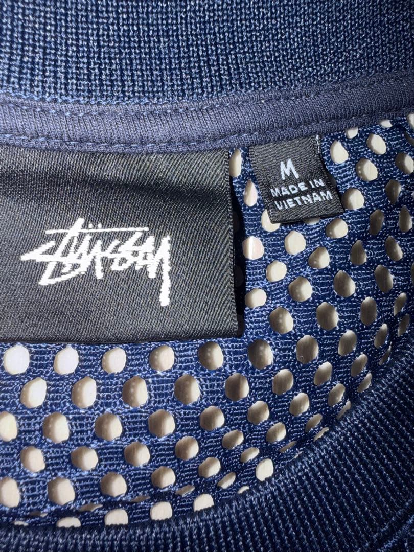 STUSSY メッシュTシャツ 80 ネイビー M