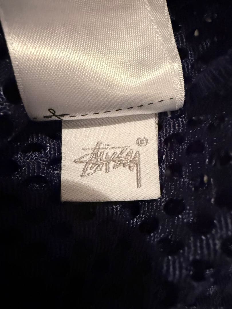 STUSSY メッシュTシャツ 80 ネイビー M