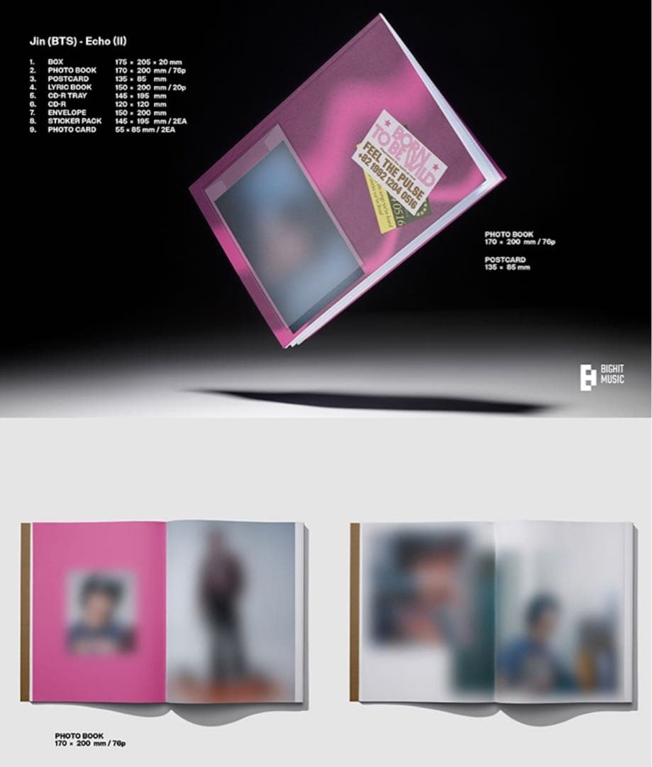 【新品未開封】BTS JIN ジン ECHO CD アルバム 3形態 5セット