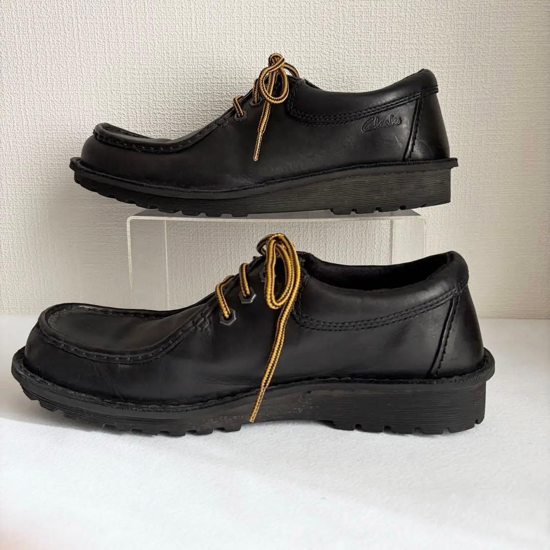 Clarks クラークス レザー 黒 ワラビー モカシンシューズ 27.0