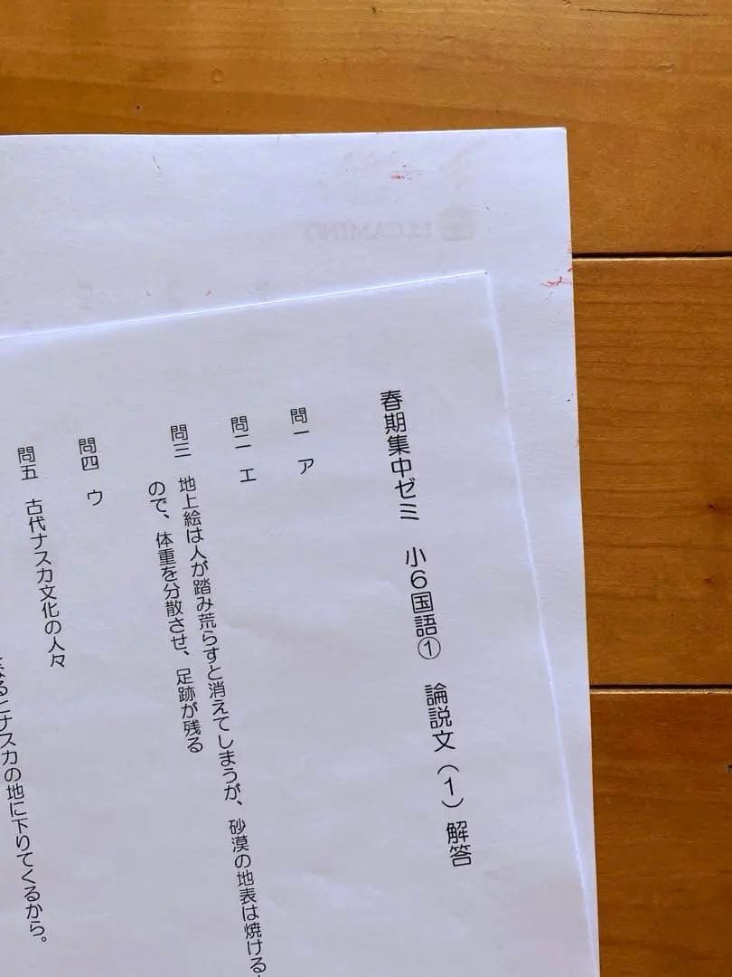 【中学受験】エルカミノ春期講習テキスト算数