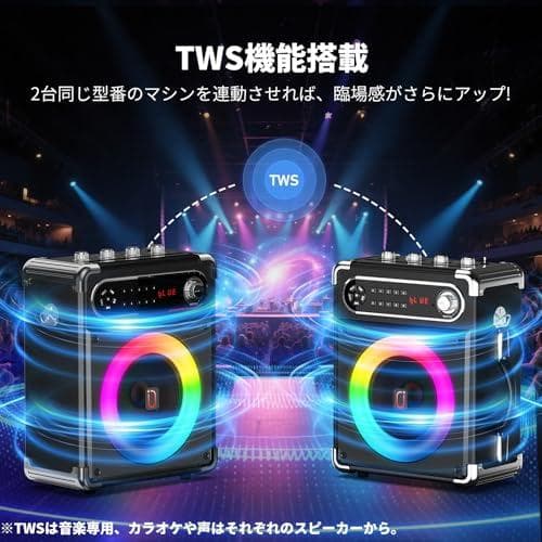 JYX スピーカーセット 拡声器 ワイヤレスマイク２本 Bluetooth5.p