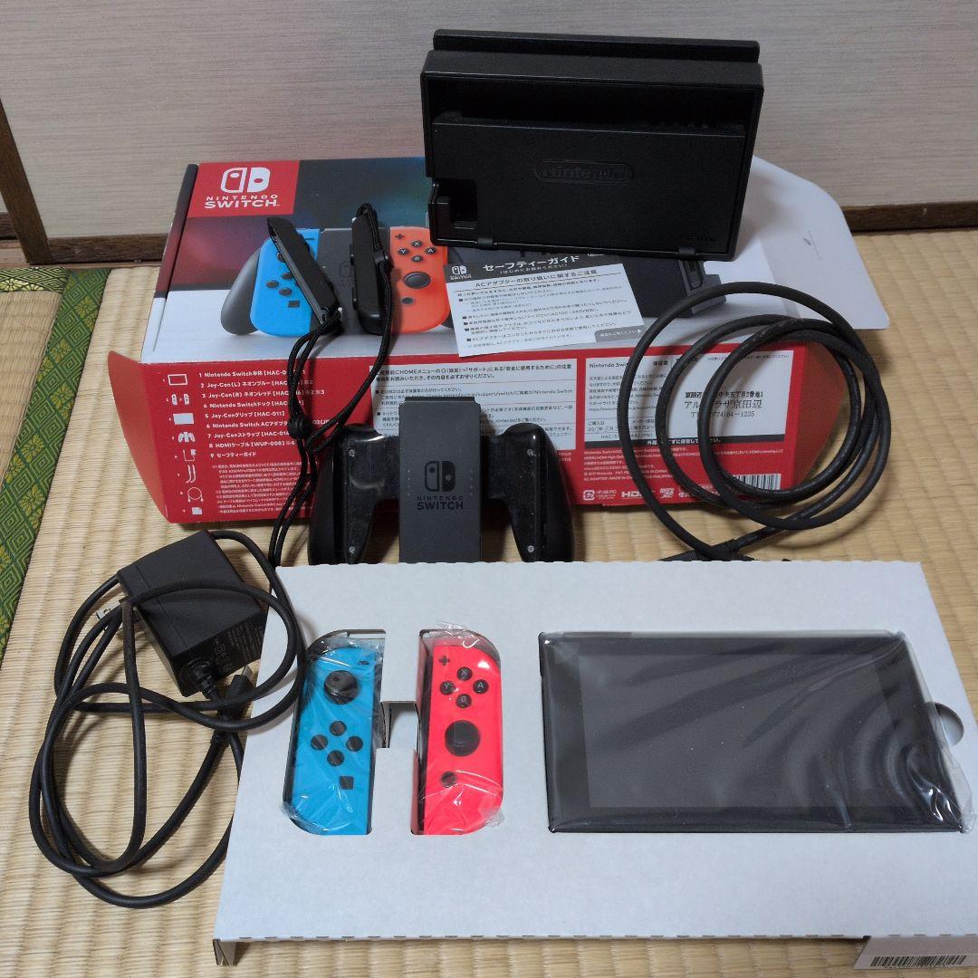 Nintendo Switch 本体 ジョイコン、SDカード、ケース付き