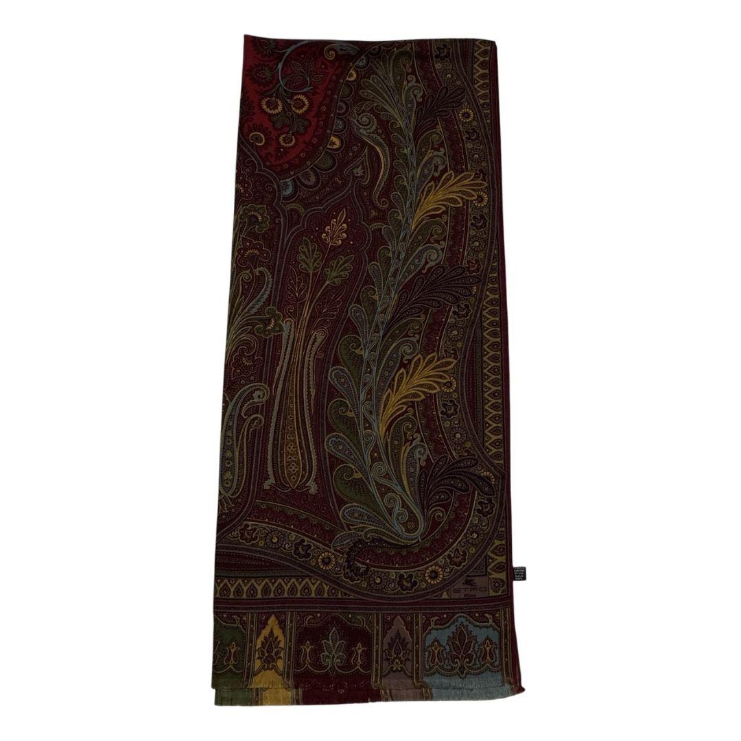 【極美品】ETRO エトロ シルク混 イタリア 超大判ストール スカーフ