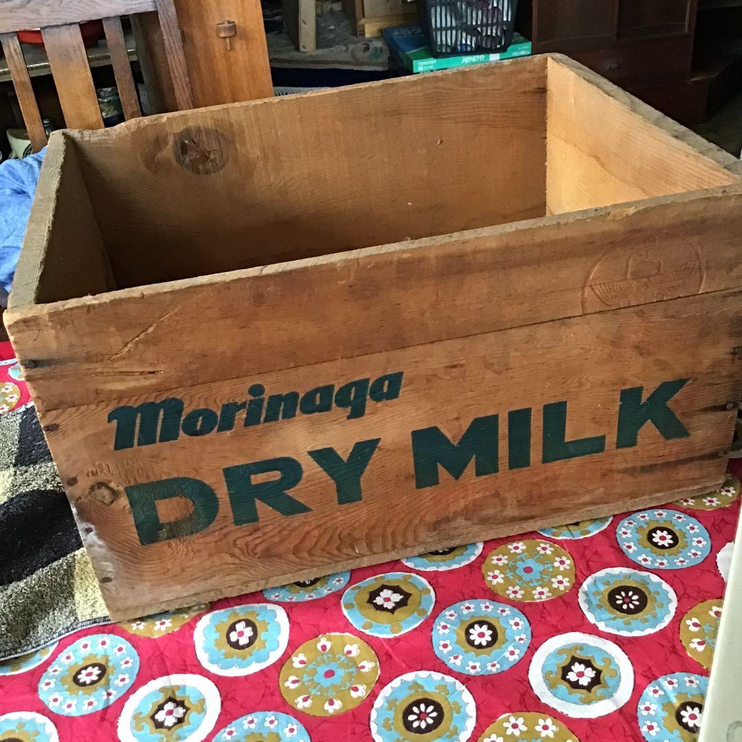 Morinaga DRY MILK 木製箱 森永　大正～昭和