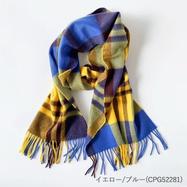 Joshua Ellis カシミヤマフラー プライマリーウォッチ 35×190