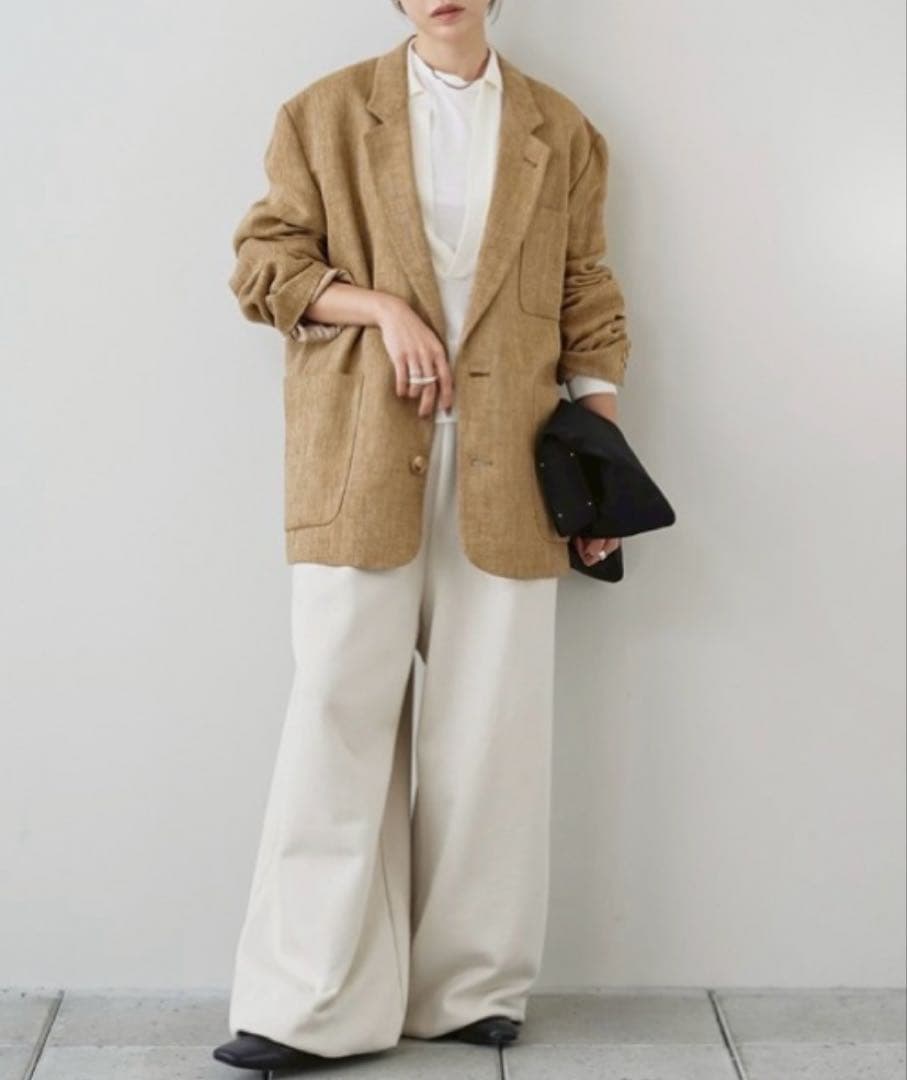 TODAYFUL Boyfriend Linen jacket 36ベージュ