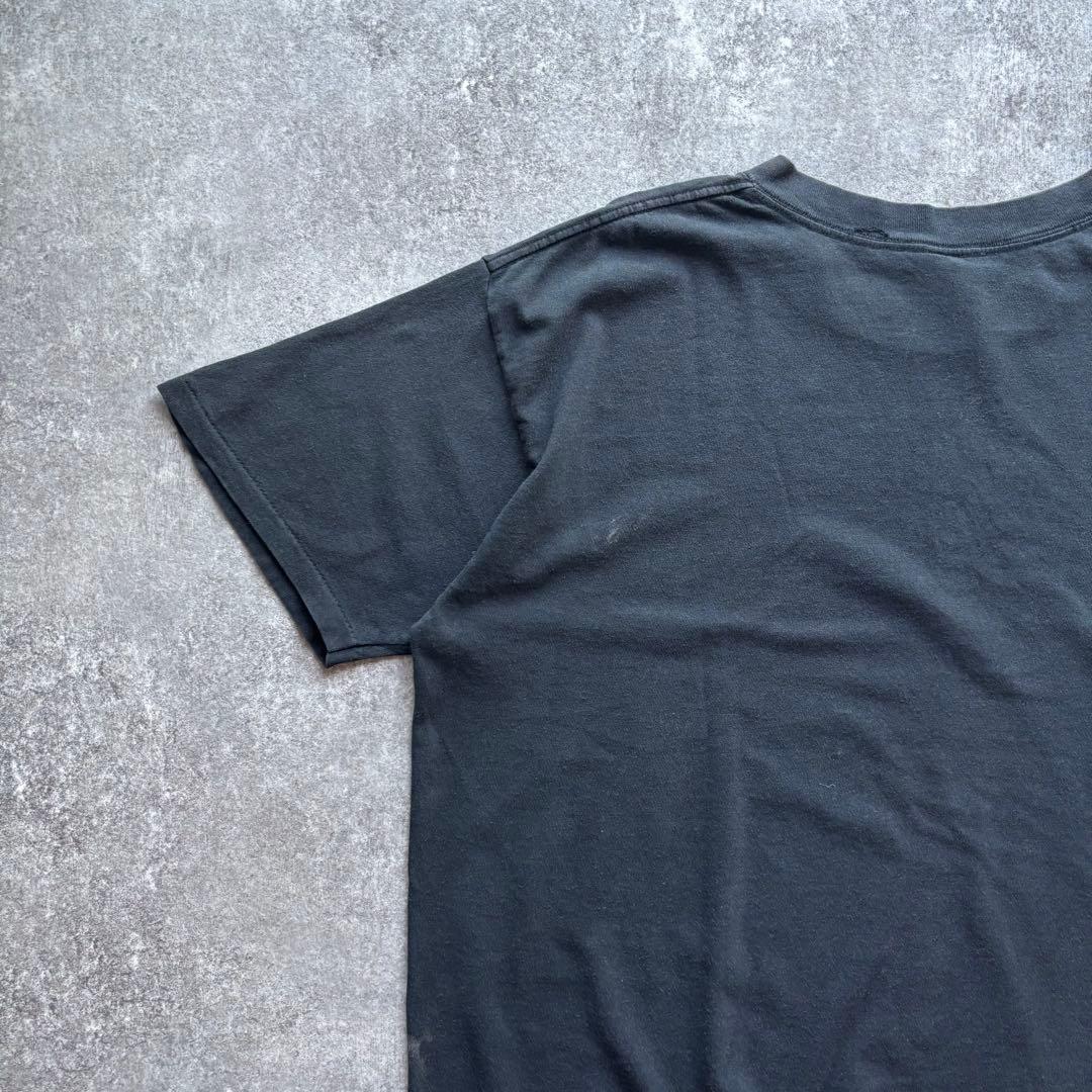 80s usa 製　ヴィンテージ　Tシャツ　フェード　炭黒　ブラック　モノクロ