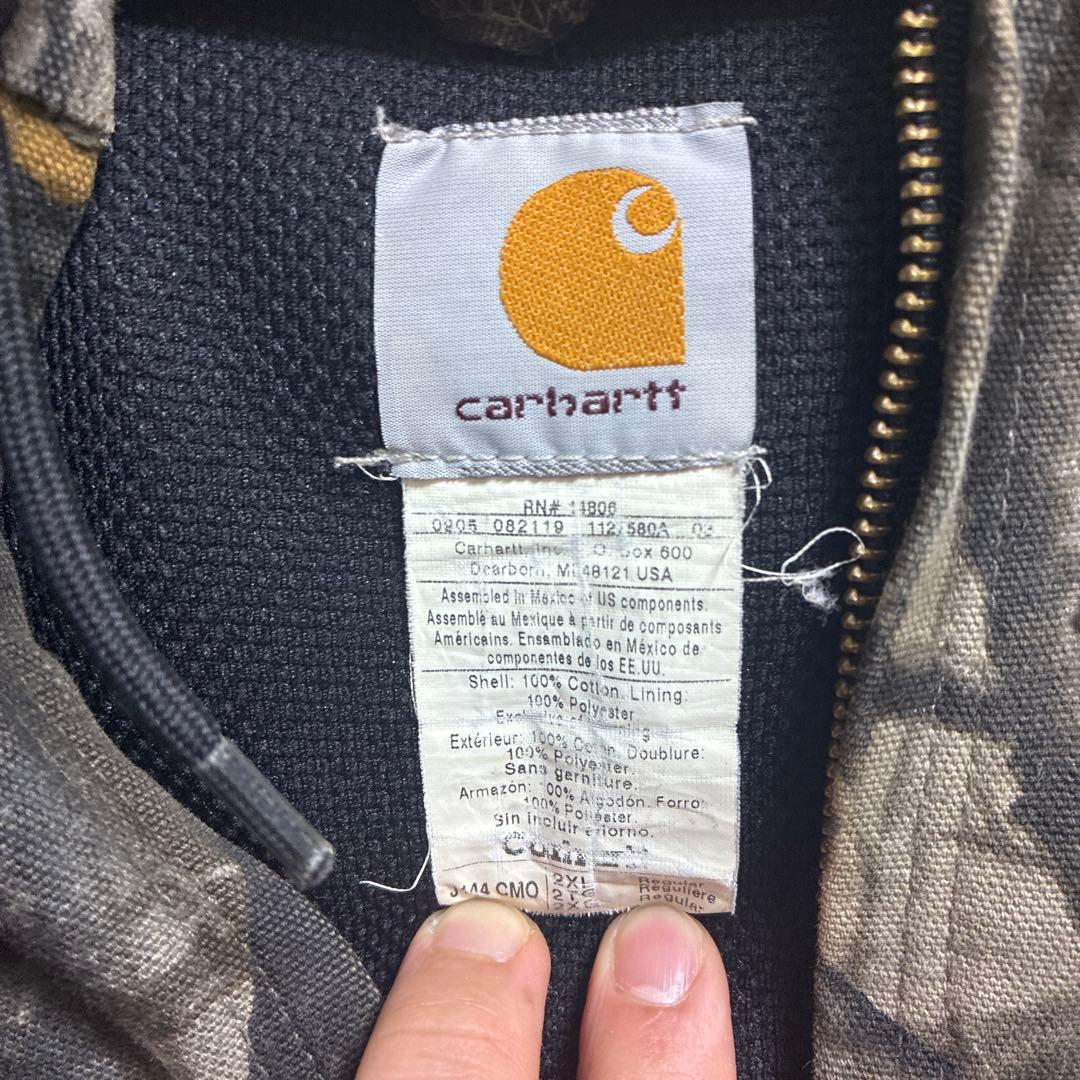 Carhartt カモフラージュ フード付きジャケット 2X