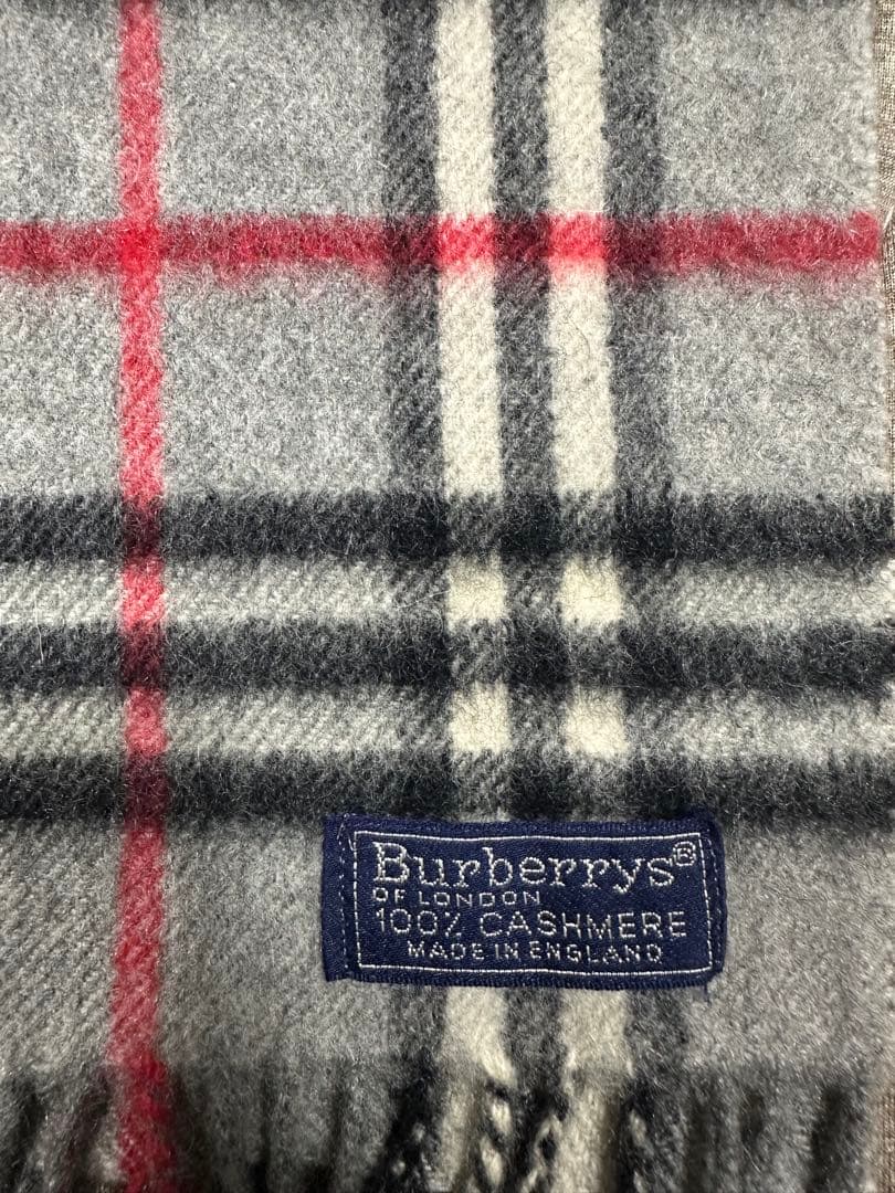Burberrys of London カシミヤ100% マフラー グレー