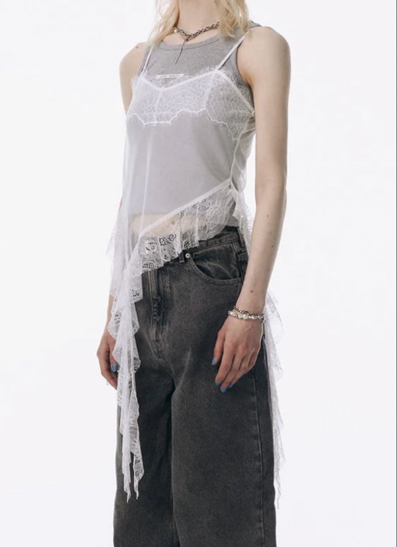 JOSE MOON レース　キャミ　LACE TRIM CAMI