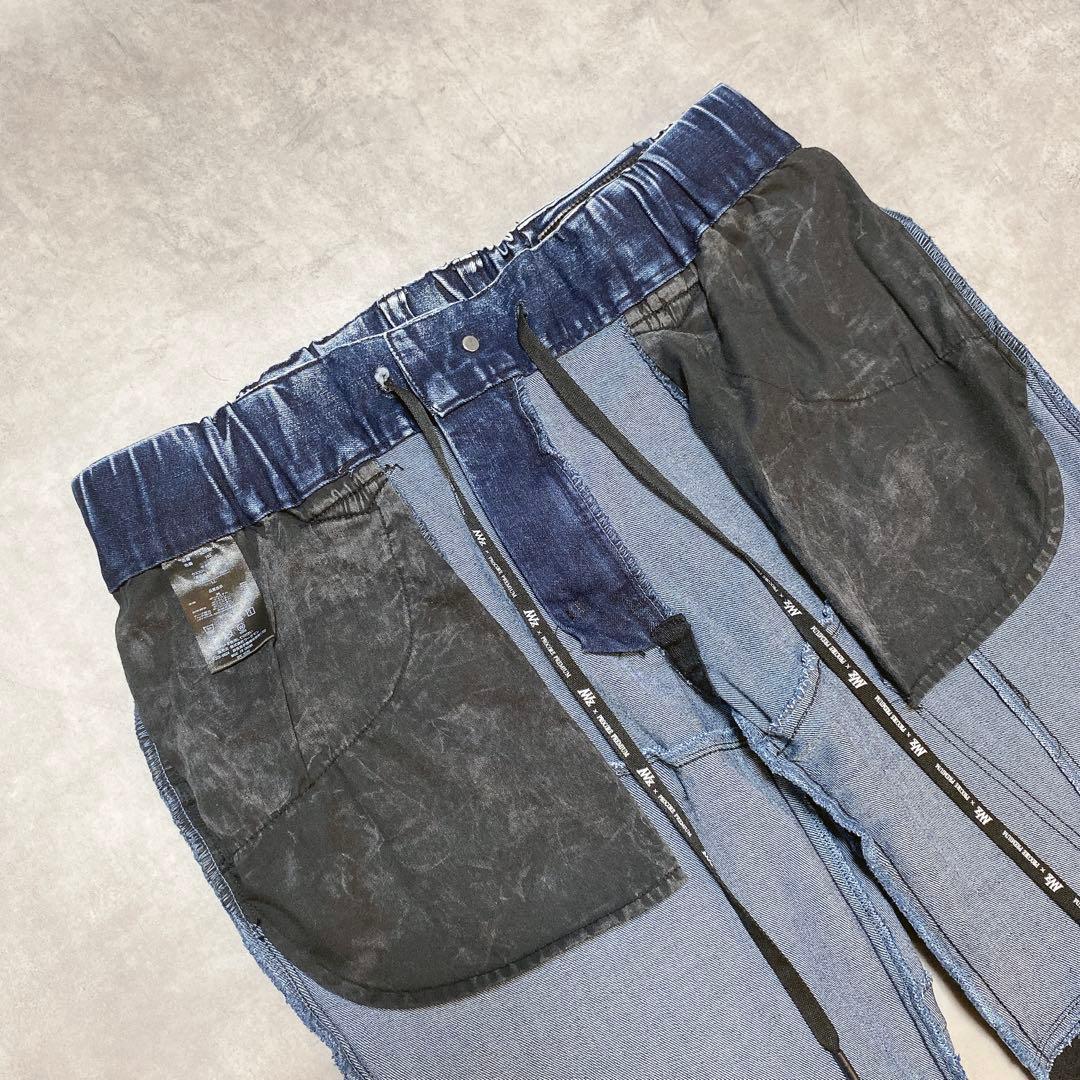 archive Y2K 00s BLUEB テーパードデニムパンツ ギミックXL
