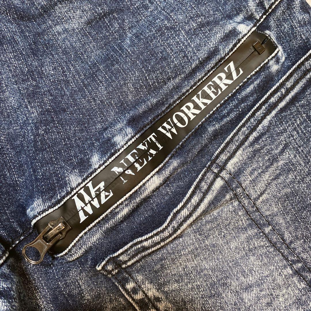 archive Y2K 00s BLUEB テーパードデニムパンツ ギミックXL