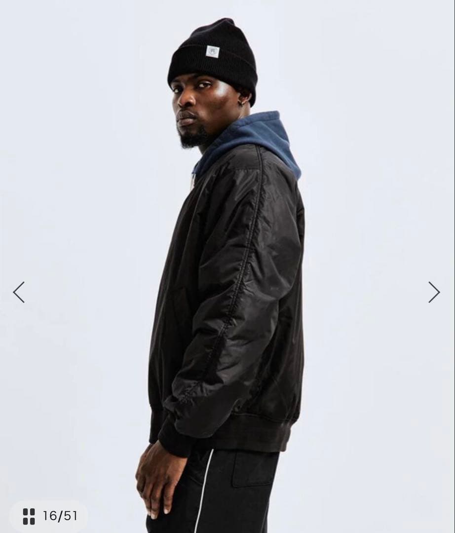 ジャケット・アウター REIGNING CHAMP SATIN STADIUM JACKET MA-1