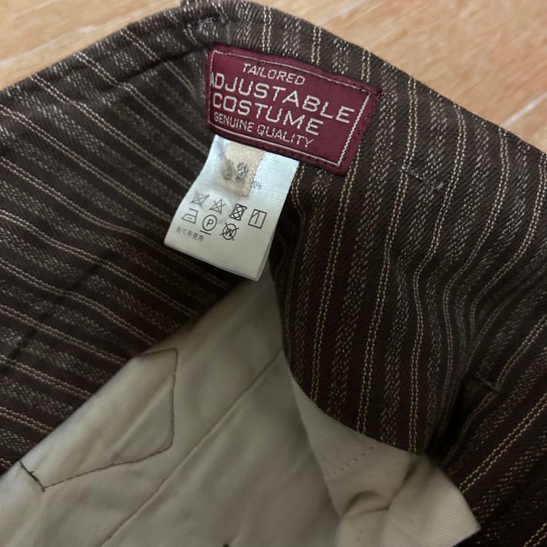 美品 ADJUSTABLE COSTUME 3P コットンストライプ セット