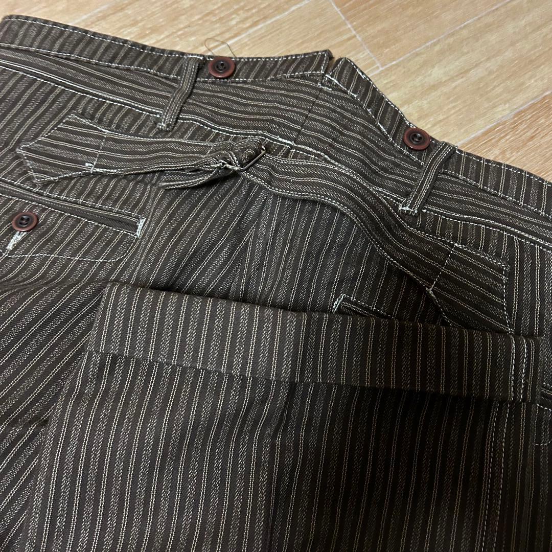 美品 ADJUSTABLE COSTUME 3P コットンストライプ セット