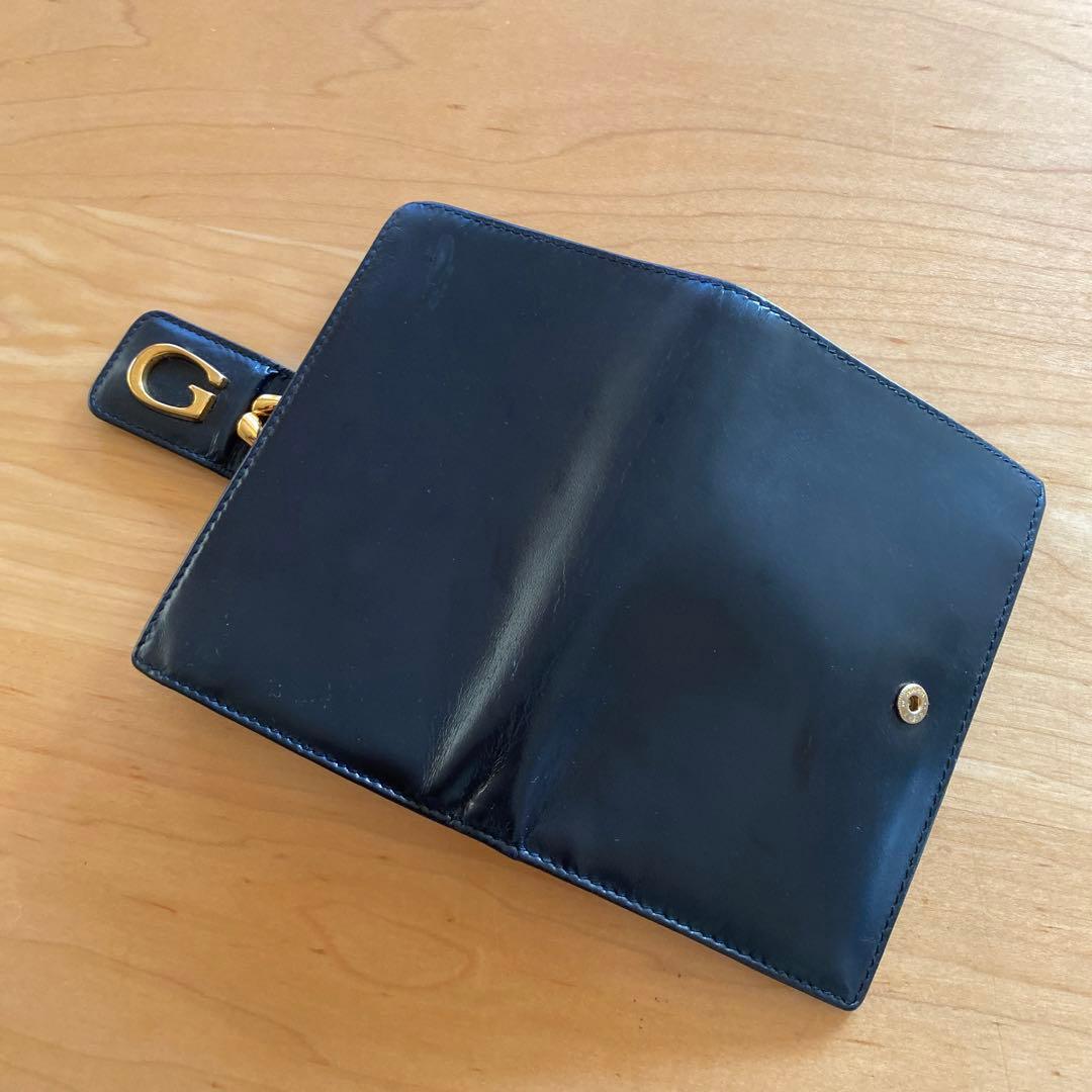 GUCCIレザー 二つ折りがま口財布