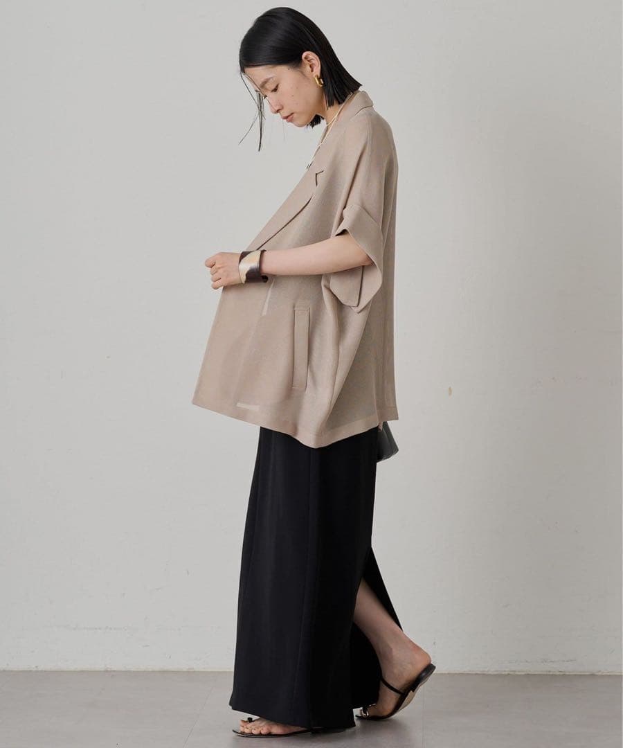 新品　Loungedress　メッシュハーフスリーブジャケット　ラウンジドレス