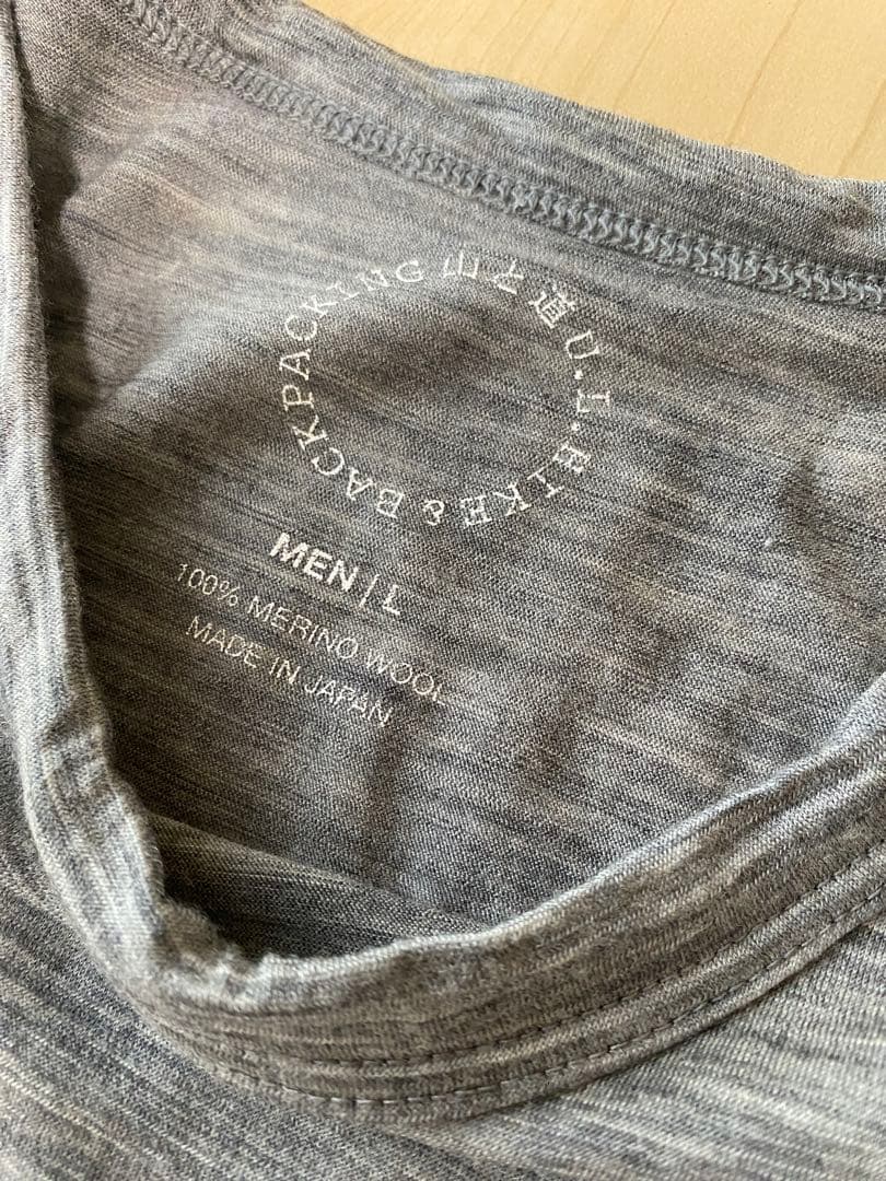 山と道／100% Merino Light Sleeveless／Ｌ