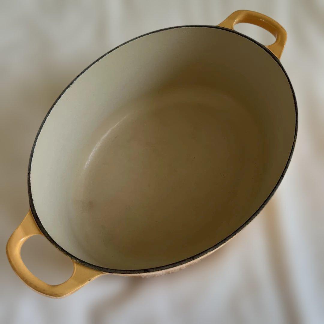 『ル・クルーゼ』オーバル Le Creuset イエロー　両手鍋 27cm