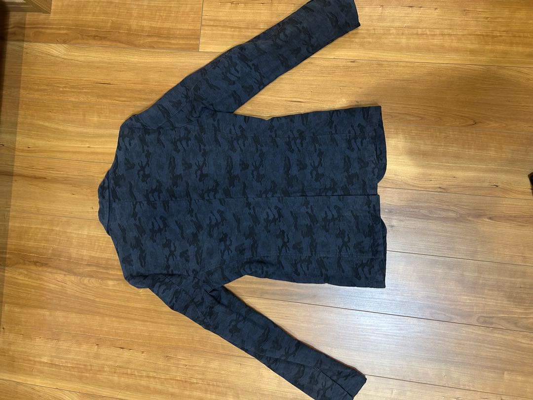 AKMネイビー カモフラージュ ブレザー ジョガーパンツ セット