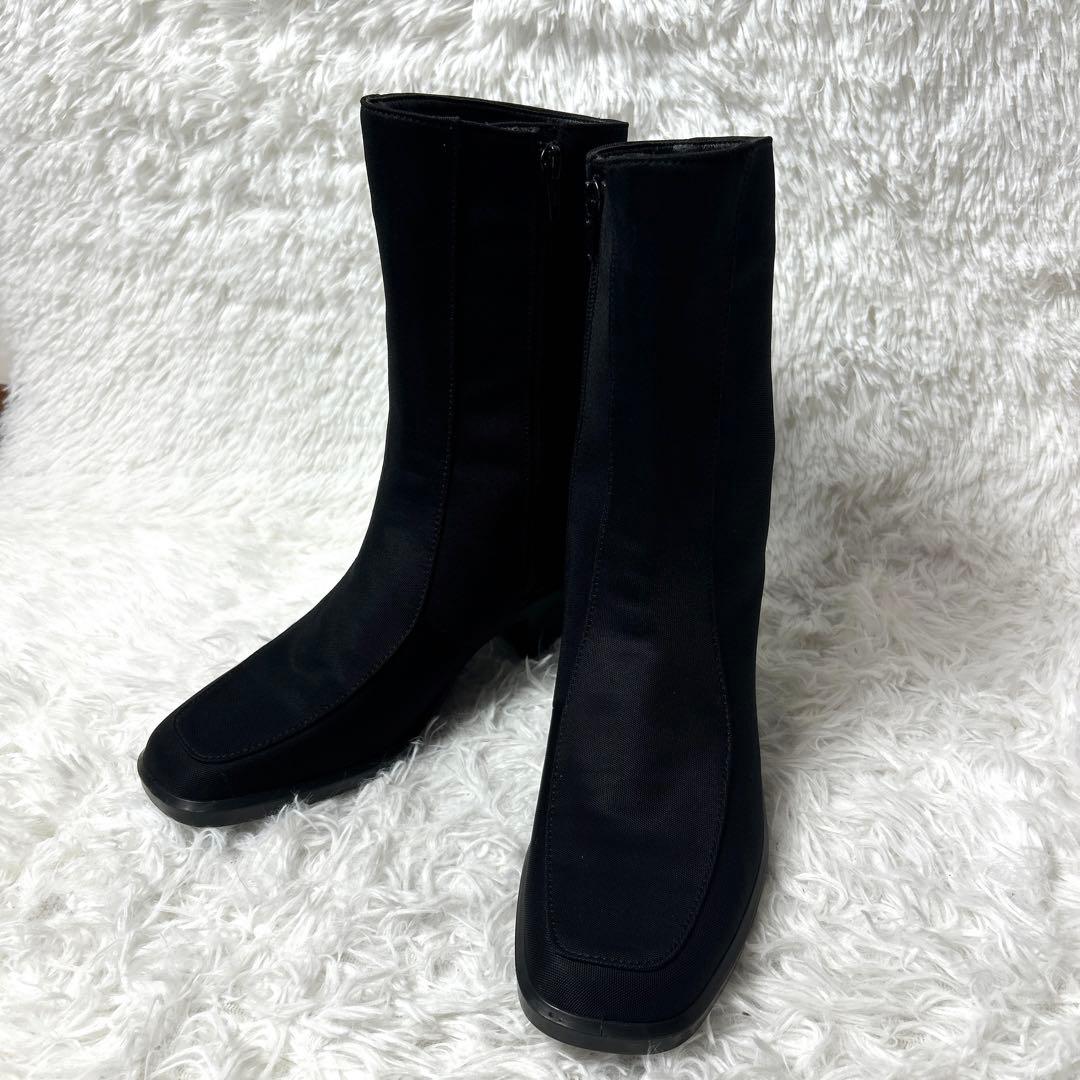 【極美品】TOP DRY GORE-TEX ミドル丈ブーツ ブラック 24cm