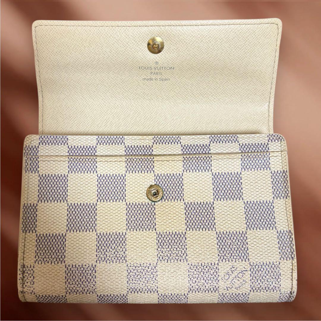 LOUIS VUITTON ポルトフォイユ・アレクサンドラ ダミエ・アズー