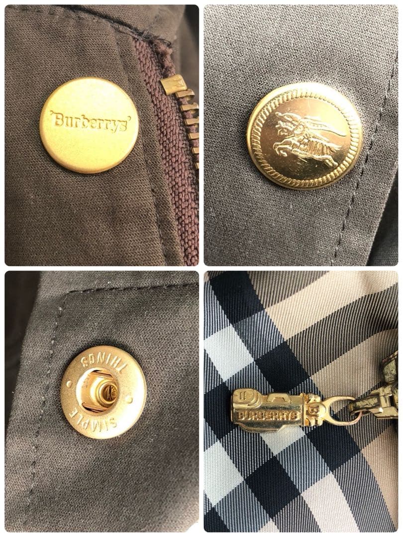 【希少 美品】バーバリー モッズコート ノバチェック　2way 金ボタン L