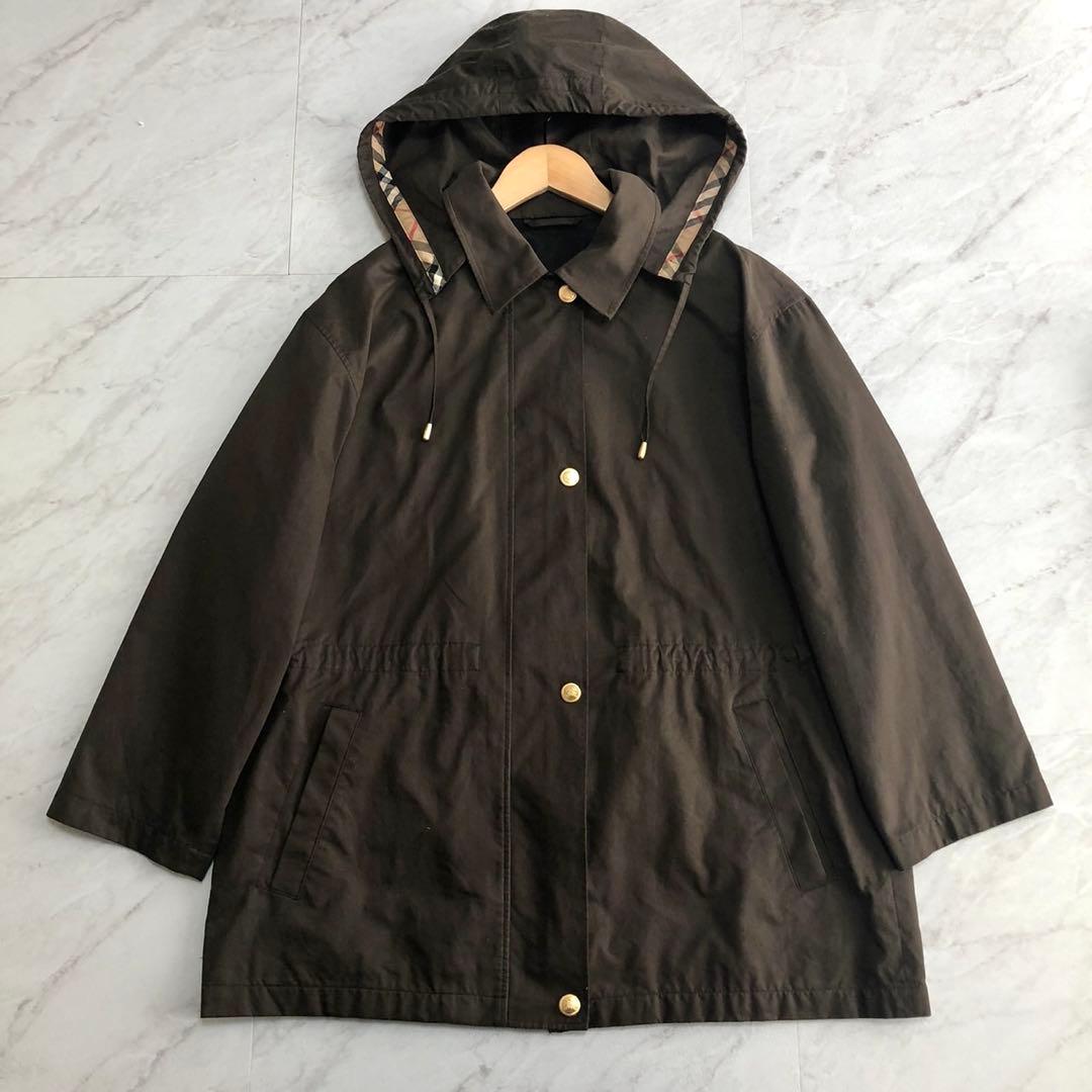 【希少 美品】バーバリー モッズコート ノバチェック　2way 金ボタン L