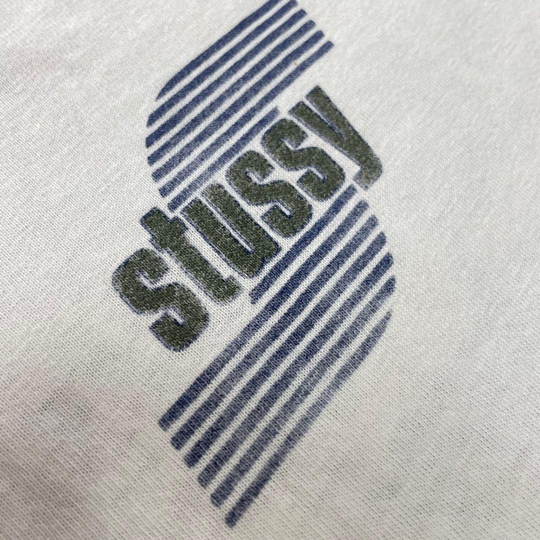 トップス 80-90's usa Stussy sports tee white xl