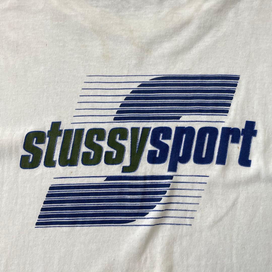 トップス 80-90's usa Stussy sports tee white xl