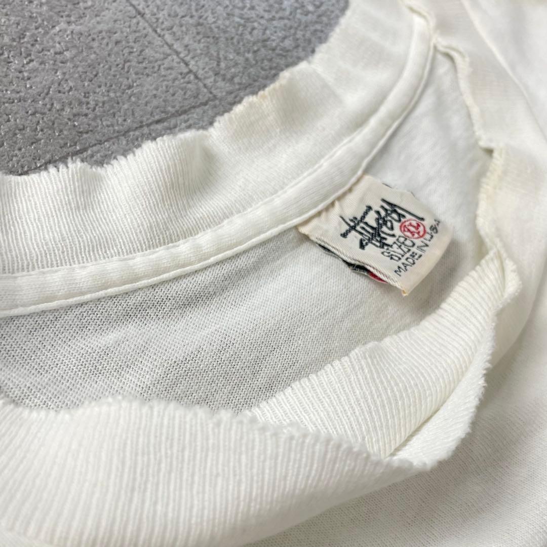 トップス 80-90's usa Stussy sports tee white xl