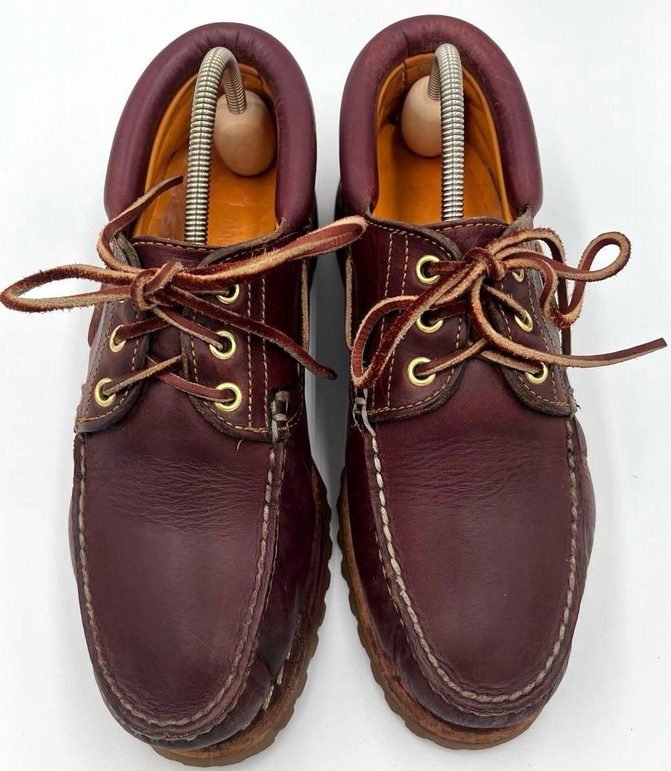 Timberland バーガンディ　モカシン25cm デッキシューズ3eye