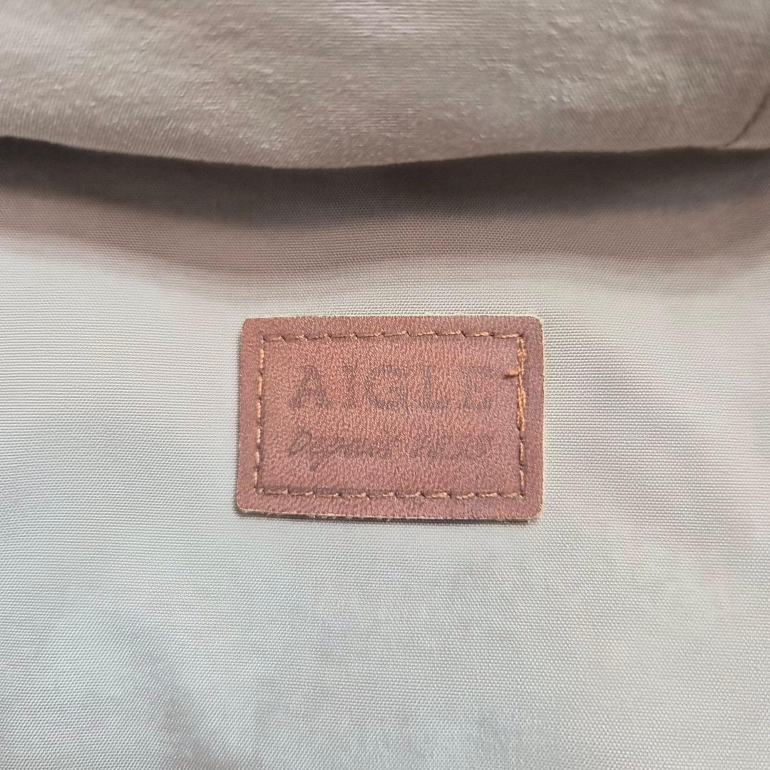 エーグル GORE-TEX トレンチコート ベルト付 ロゴ刺繍 ベージュ