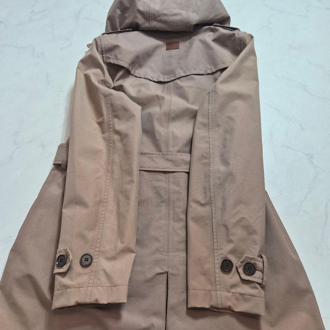 エーグル GORE-TEX トレンチコート ベルト付 ロゴ刺繍 ベージュ