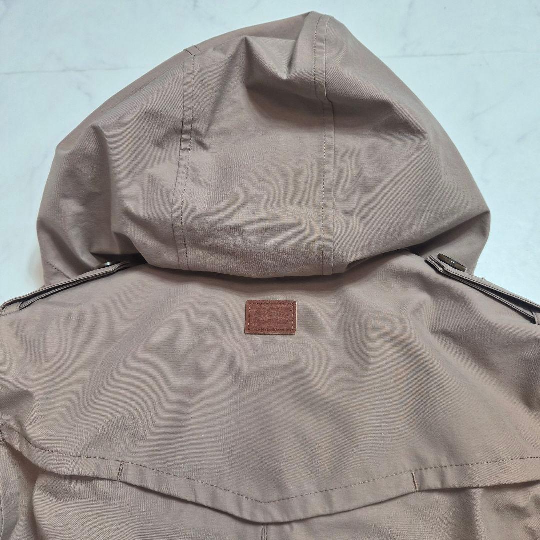 エーグル GORE-TEX トレンチコート ベルト付 ロゴ刺繍 ベージュ