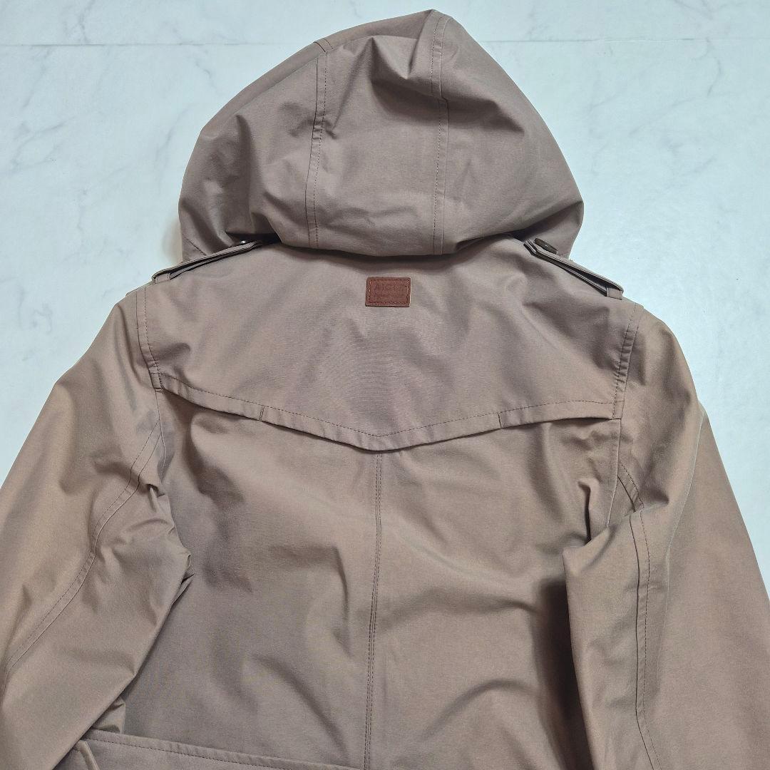 エーグル GORE-TEX トレンチコート ベルト付 ロゴ刺繍 ベージュ