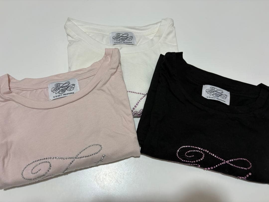Treat Ürself rhinestone T-shirts 3色まとめ売り