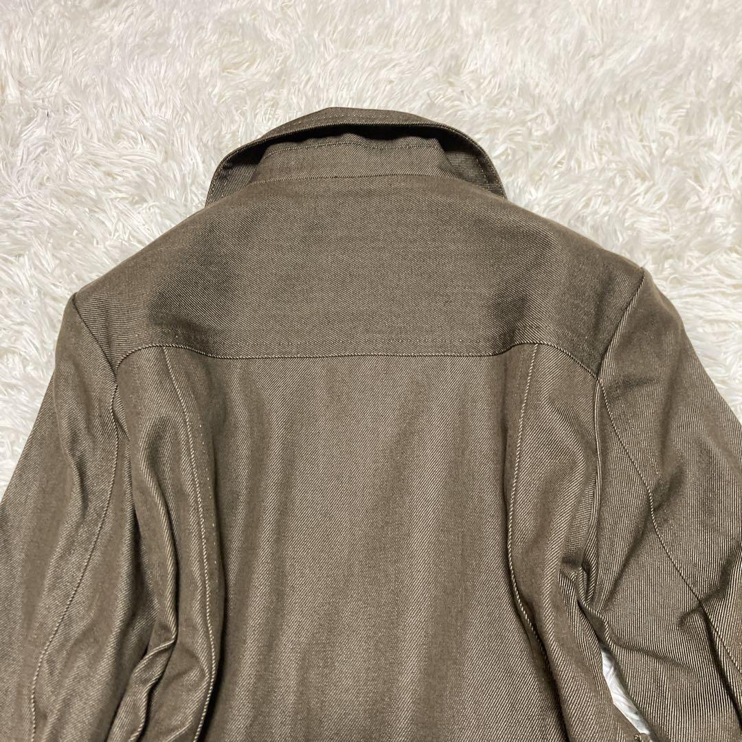 極美品✨ルイヴィトン　デニム　トレンチコート　ショート　ベルト　カーキ　S ロゴ
