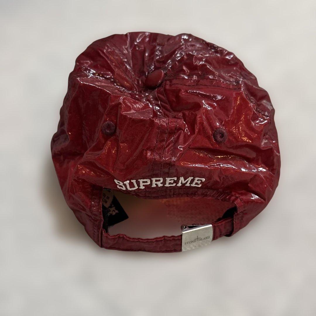 Stone  x Supreme キャップ バーガンディ