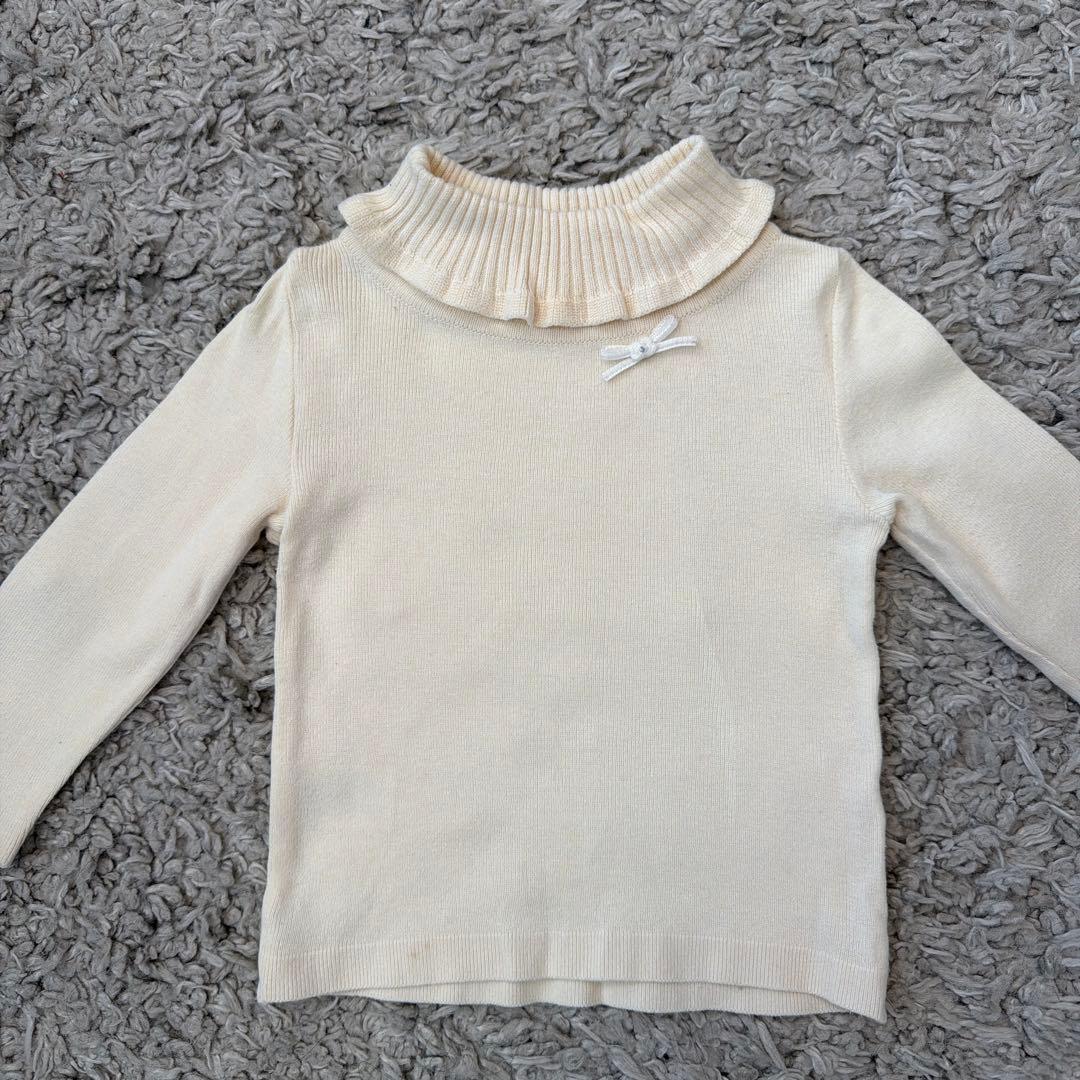 familiar 80cm チェックワンピースとセーターセット